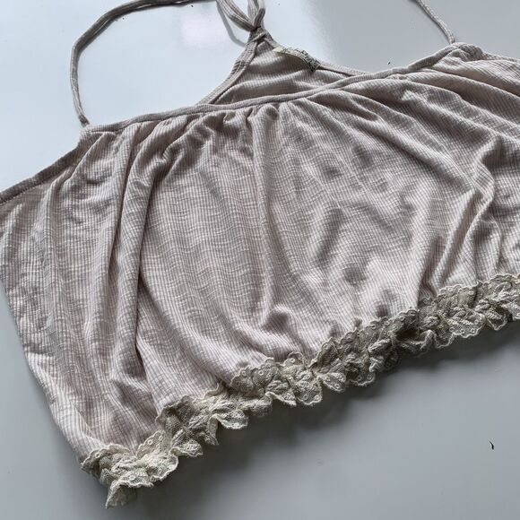 Free People Intimately Boho Cami Faded Love In Tea/Beige Size XL Preppy Cozy - Picture 5 of 7